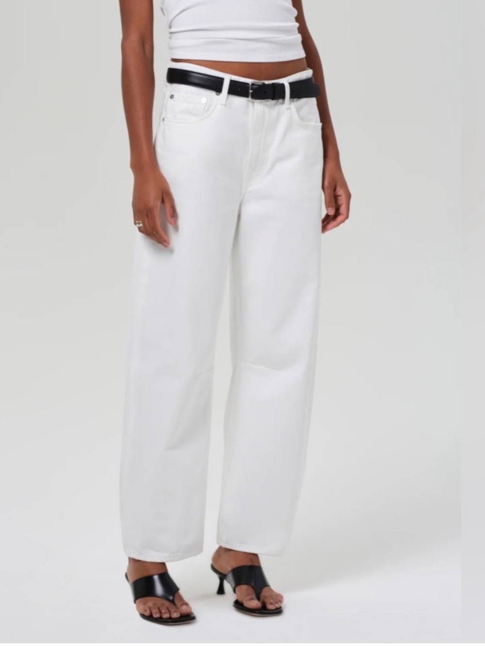 NWT Citizens Of Humanity Jeans Miro Relaxed Barrel Leg in Soft White - Picture 6 of 14